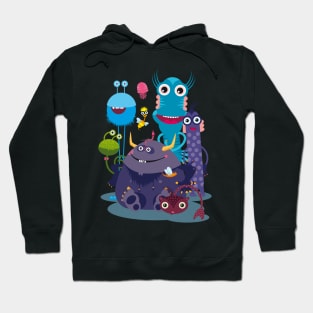 Illustration Nursery Little Monster - Monster Crew Hoodie